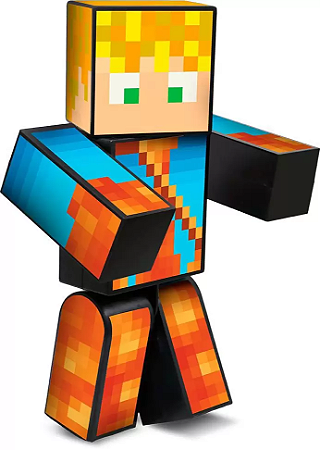 Boneco Lopers Minecraft Articulado 25cm - 3031221 - Real Brinquedos