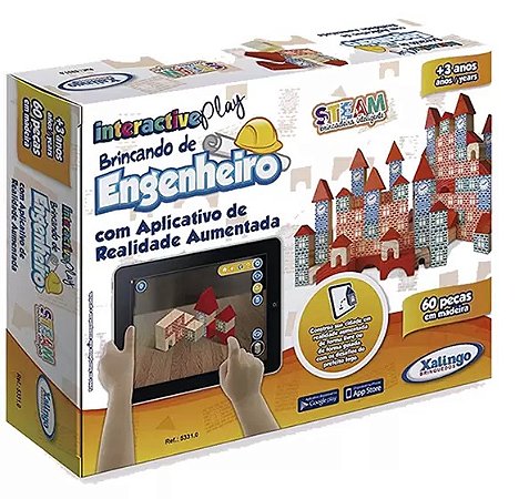 Brincando De Engenheiro Interactive Play - 60 Peças - 53310 - Xalingo