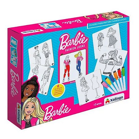 Quadro Para Pintura Barbie Fashion Looks - 23287 - Xalingo