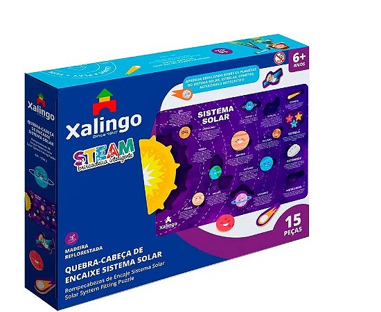 Quebra-Cabeça Educativo Encaixe Sistema Solar - 17443 - Xalingo