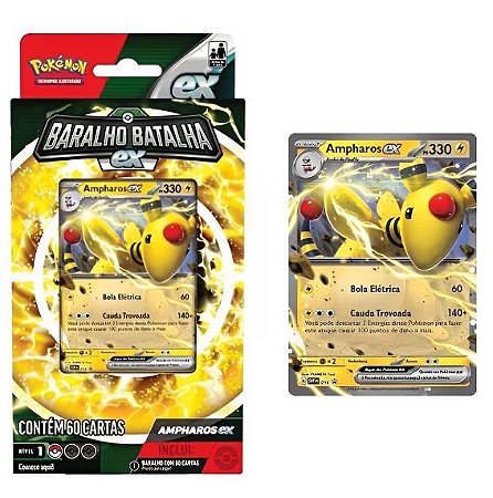 Pokémon Baralho Batalha Ex Ampharos - 60 cartas - 32657- Copag