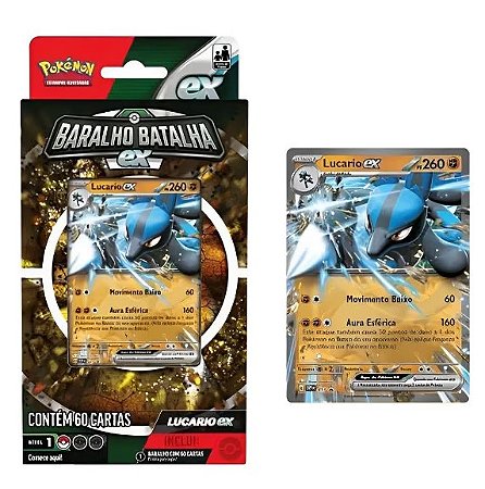 Pokémon Baralho Batalha Ex Lucario - 60 cartas - 32657- Copag