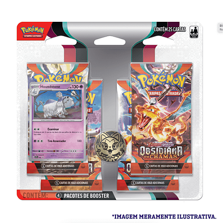 Pokémon Blister Quádruplo - Houdstone  - Escarlate e Violeta - 33491 - Copag