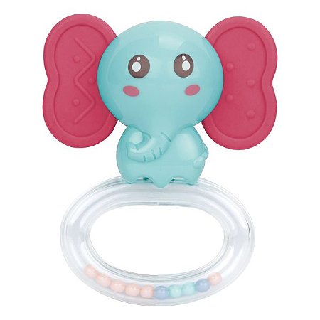 Chocalho e Mordedor - Bichos Baby - Elefante - DMB5805 - Dm Toys