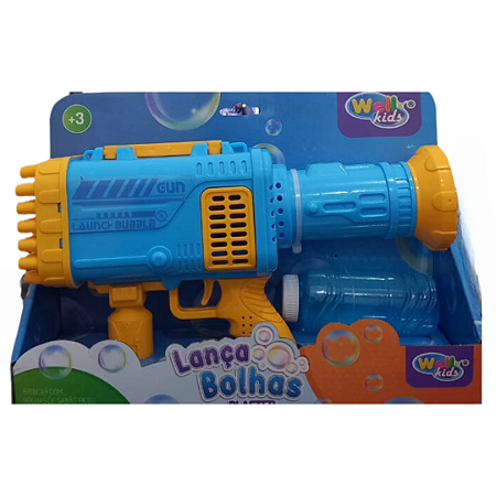 Pistola Lança Bolhas Blaster - 45 Furos - WB11880 - Wellkids