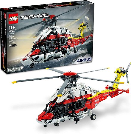 Lego Technic 2001 peças - Helicóptero do Salvamento Airbus H175 - 42145 Lego