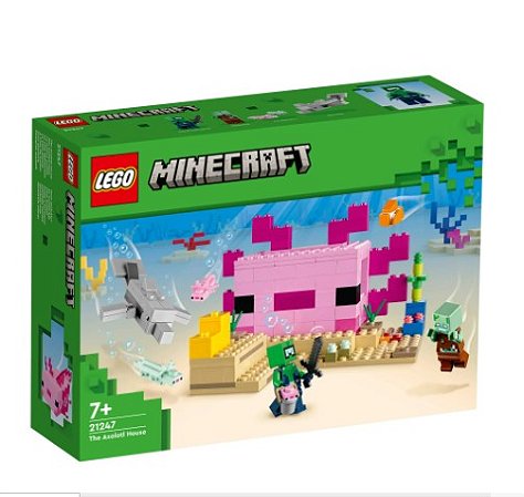 Lego Minecraft 242 peças - A Casa do Axolotl - 21247 Lego