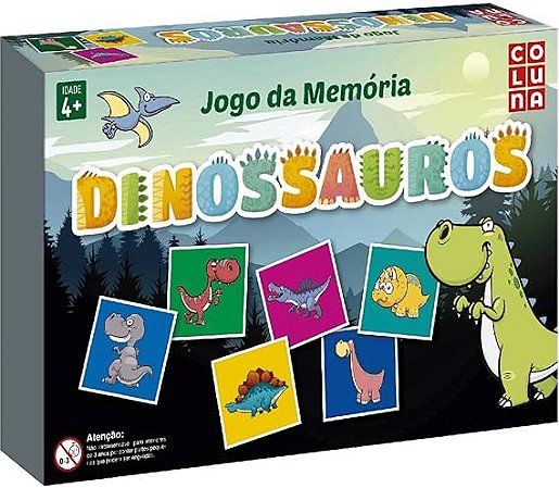 Jogo da Memória Dinossauros - 7269 - Pais e Filhos - Real Brinquedos