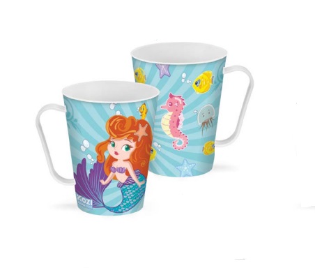 Caneca Decorada - Estampa Sereia 430ML - 1401S - Koziplast