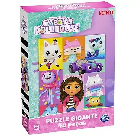 Quebra Cabeça - Puzzle Gigante 48 Peças - Gabby's Dollhouse - 4373 - Grow