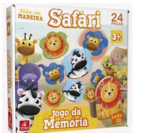 Jogo Da Memória Safari - 2419 - Brincadeira De Criança