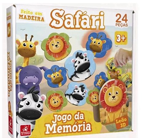 Jogo da Memória Safari - Educativos Brinquedos