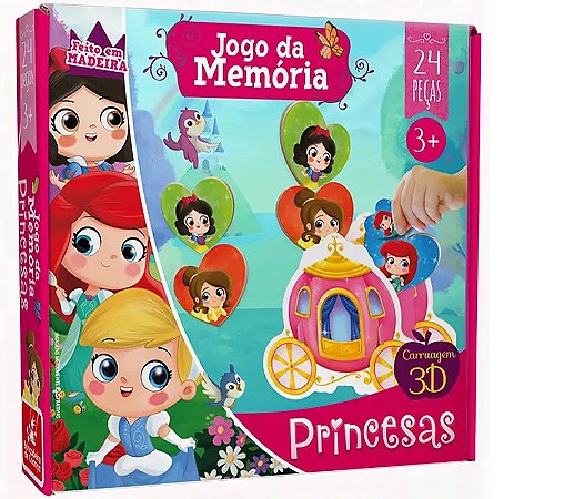 Jogo Da Memória Princesas - 2419 - Brincadeira De Criança
