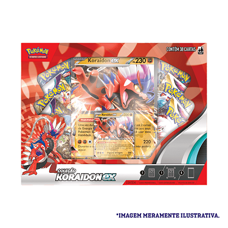 Box Pokémon Lendas de Paldea - Koraidon EX - 33017 Copag - Real