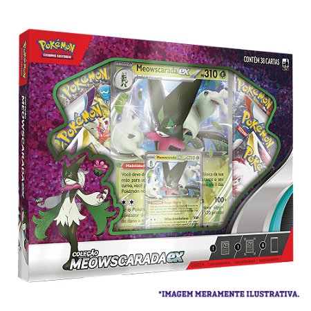 Box Pokémon Parceiros de Paldea - Meowscarada EX- 33208 Copag