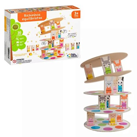 3 Jogos Em 1 Bichinhos Equilibristas Brinquedo Torre Madeira - Pais e  filhos - Outros Jogos - Magazine Luiza