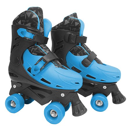 Patins Roller Ajustável – Azul e Preto (33-36) - DMR6050 - Dm Toys