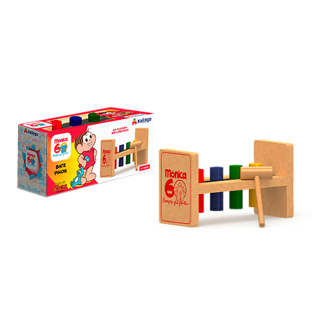 Bate Pinos Brinquedo Pedagógico - Turma da Mônica 60 Anos - 10898 - Xalingo