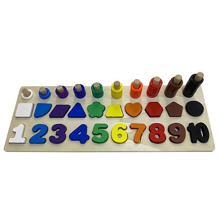 Tabuleiro Sensorial Montessori 3 x1 - MDF - 3363999 - Toy Mix