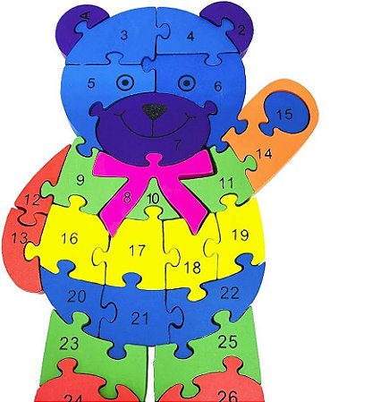 Quebra Cabeça Urso MDF - 336.9.281 - Toy Mix