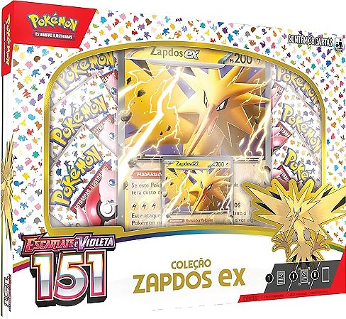 Pokémon Coleção Zarpos Ex Escarlate e Violeta 151 - 33355 - Copag