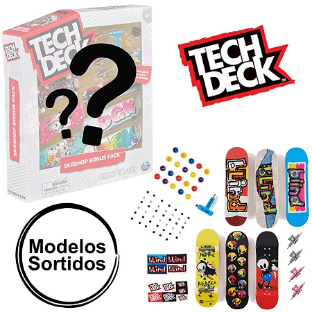 Skate de Dedo - Tech Deck Sk8 Shop Bonus Revive Pack com 6 - 2892 - Sunny