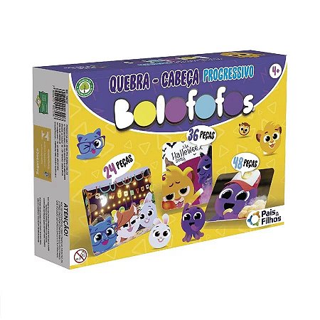 Quebra Cabeça Progressivo 24/36/48 Peças - Bolofofos - 790722 - Pais e Filhos