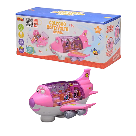 Coleção Bate Volta Avião - Rosa - ZP01116  - Zoop Toys