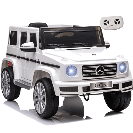 Carro Eletrico Branco Mercedes Benz G500 12V Com Controle - 8999 -  Zippy Toys