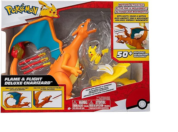 Pokemon - Figura De Luxo Chama e Voo Do Charizard - 3296 - Sunny