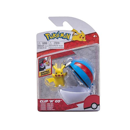 Boneco Pokémon Pikachu + Pokébola - 2606 - Sunny