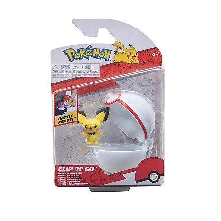 Boneco Pokémon Pichu + Pokébola - 2606 - Sunny
