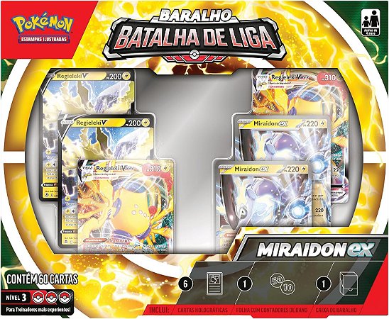 Box Pokémon Batalha De Liga Pokémon Miraidon Ex - 33598 - Copag