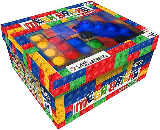 Blocos de Montar - Mega Bricks 24 peças - 2210 - Pais & Filhos