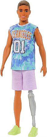 Boneco Ken Fashionista 212 - C/ Perna Mecânica  - DWK44 - Mattel