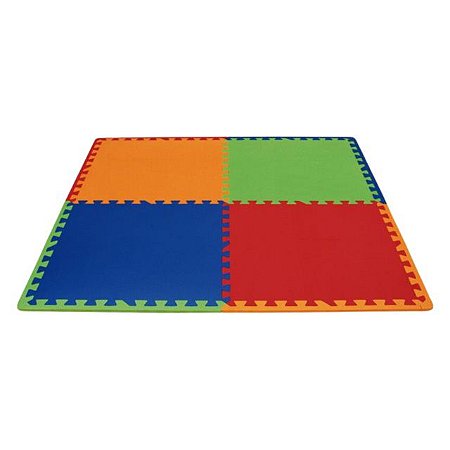 Tapete Eva Colorido - 4 Peças - 52x52cm - 7311 - Evamax
