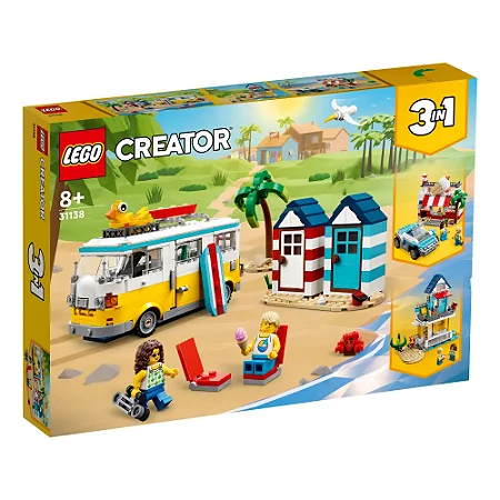 Lego Creator 3-1 Trailer De Praia - 556 Peças - 31138 - Lego
