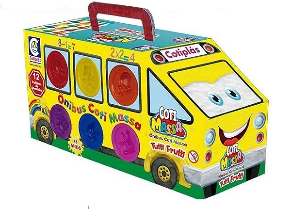 Massinha Modelar Coti Massa - Ônibus  - Tutti Frutti - 2639 - Cotiplás