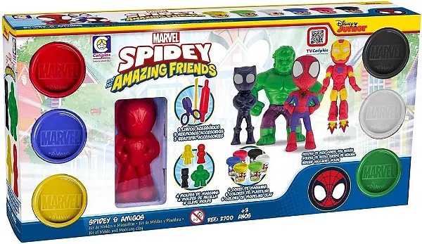 Massinha Marvel Spidey Amigos - 2700- Cotiplás