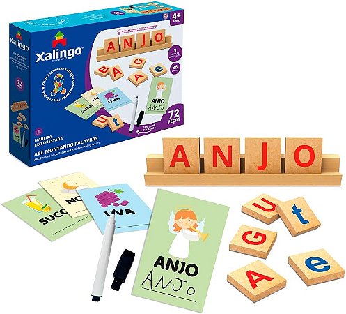 Jogo ABC Montando Palavras II 72 peças -17643 Xalingo
