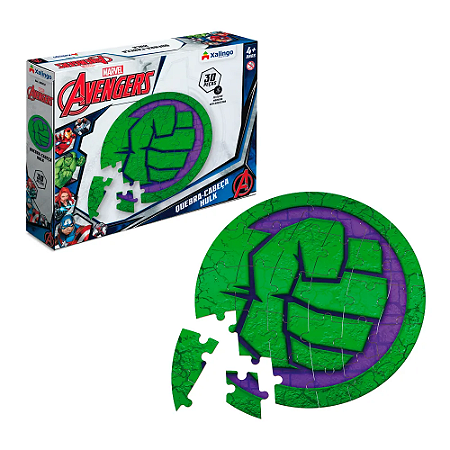 Quebra-Cabeça Hulk 30 peças 17743 - Xalingo