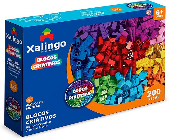 Blocos de Montar 200 Peças Blocos Criativos - 10332 Xalingo