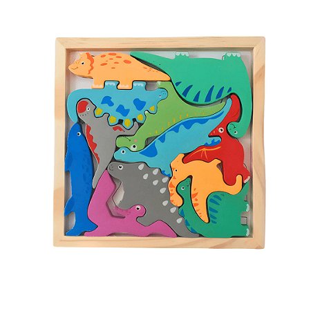 Colecione e Encaixe MDF - Dinossauros 336.59.RF4  - Toy Mix