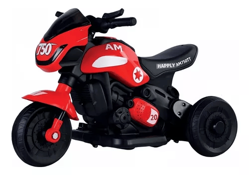 Mini Moto Elétrica Infantil 6v Race Vermelha Com Som - 3004 - Unitoys