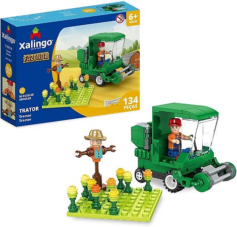 Bloco de Montar Fazenda Trator 134 Peças - 68143 Xalingo