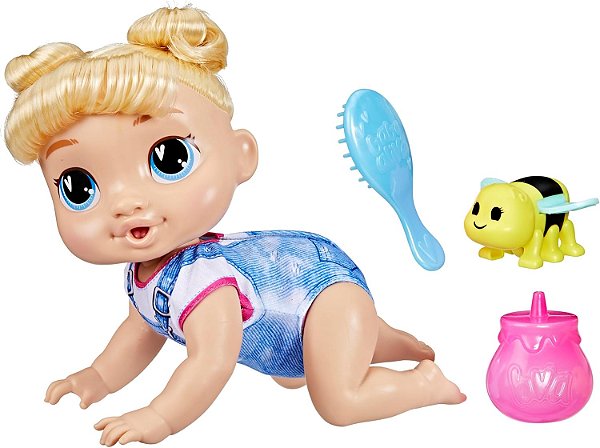 Baby Alive Engatinha e Brinca Harper Hugs Loira - F9709 - Hasbro