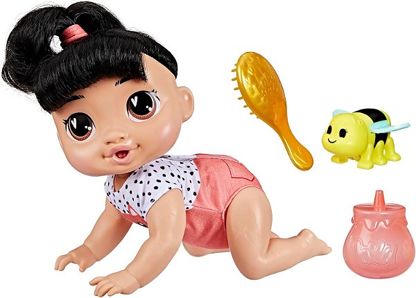 Boneca Baby Alive Morena Katie Engatinha E Brinca - F9710 - Hasbro