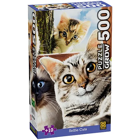 Quebra-cabeça 500 peças Selfie Cats - 4397 - Grow