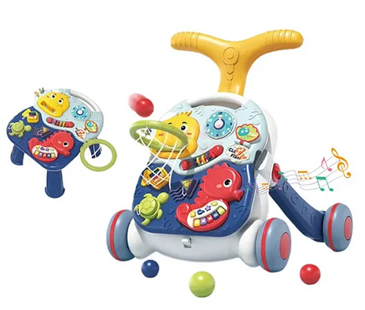 Andador Infantil Fundo do Mar Bebê Amarelo e Azul - 10407 - Zippy Toys
