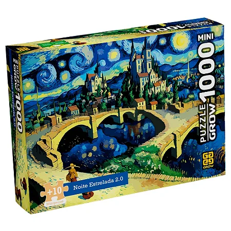 Mini Quebra-cabeça 1000 peças Noite Estrelada 2.0 - 4608 - Grow